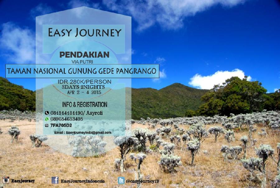 Pendakian Taman Nasional Gunung Gede Pangrango